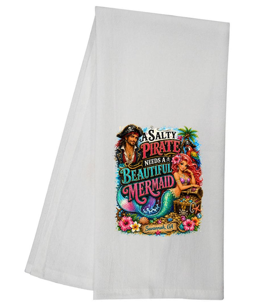 CUSTOM Savannah Pirates Treasure Salty Pirate Tea Towel GGTT2047