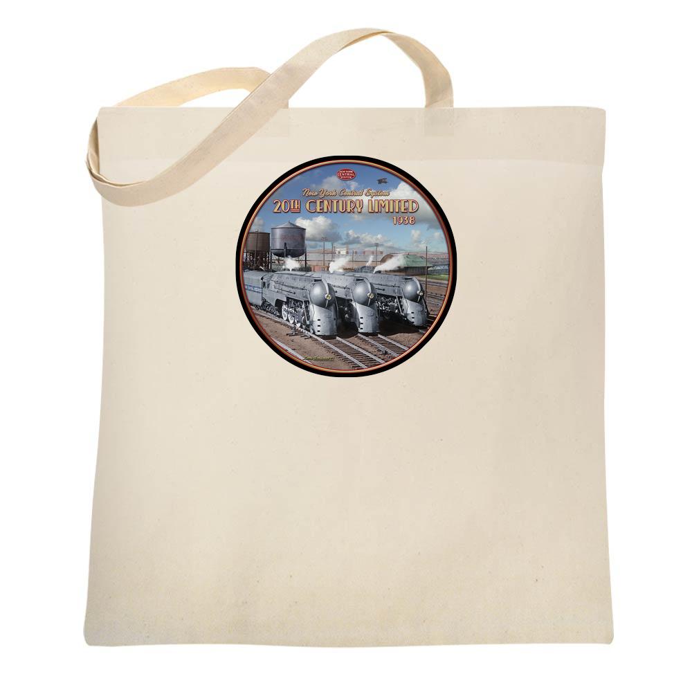 20th Century Train Trio Railroad by Larry Grossman Tote Bag