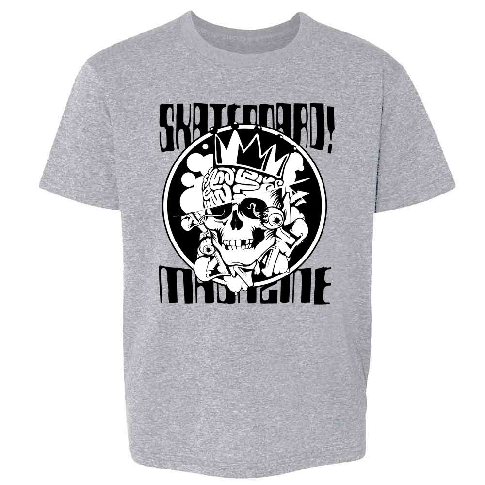 Skateboard Magazine Retro Skull Logo Skater Kids & Youth Tee