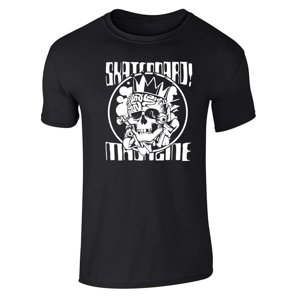 Skateboard Magazine Retro Skull Logo Skater Unisex Tee