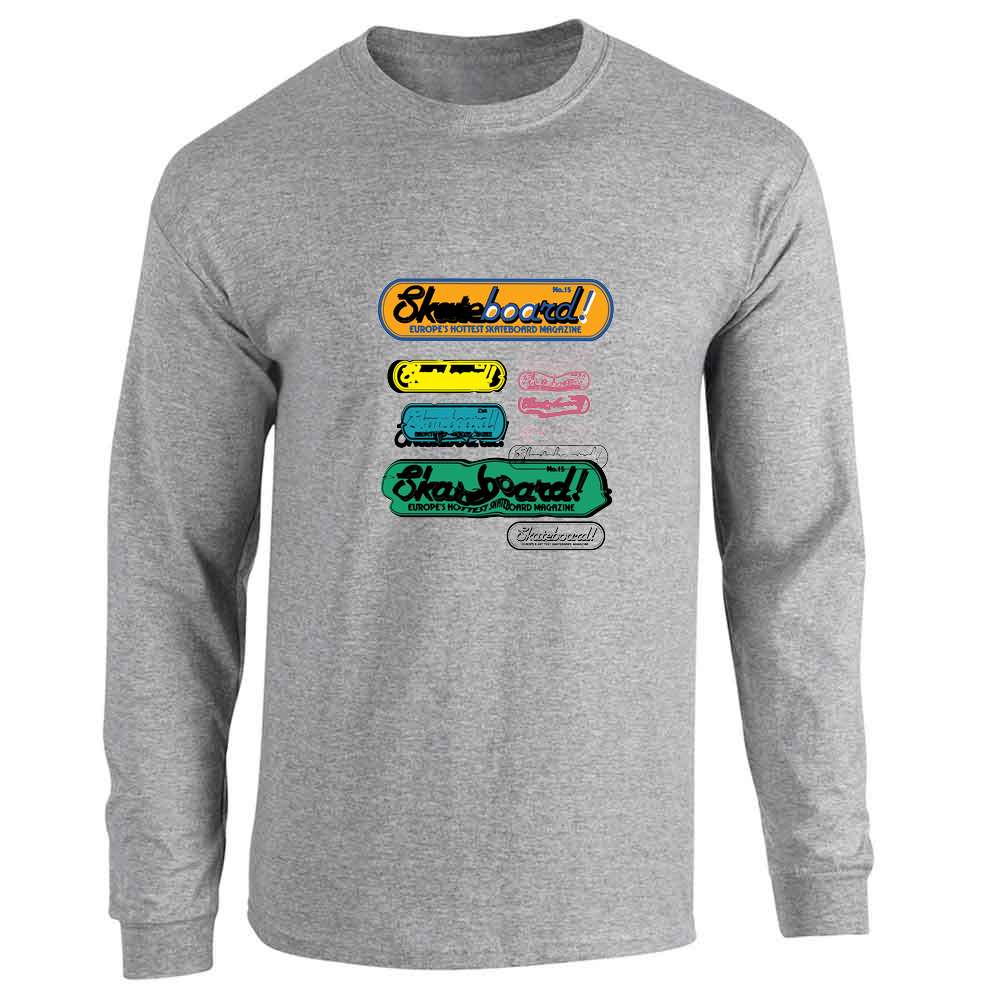 Skateboard Magazine Retro Stamp Logo Skater Long Sleeve