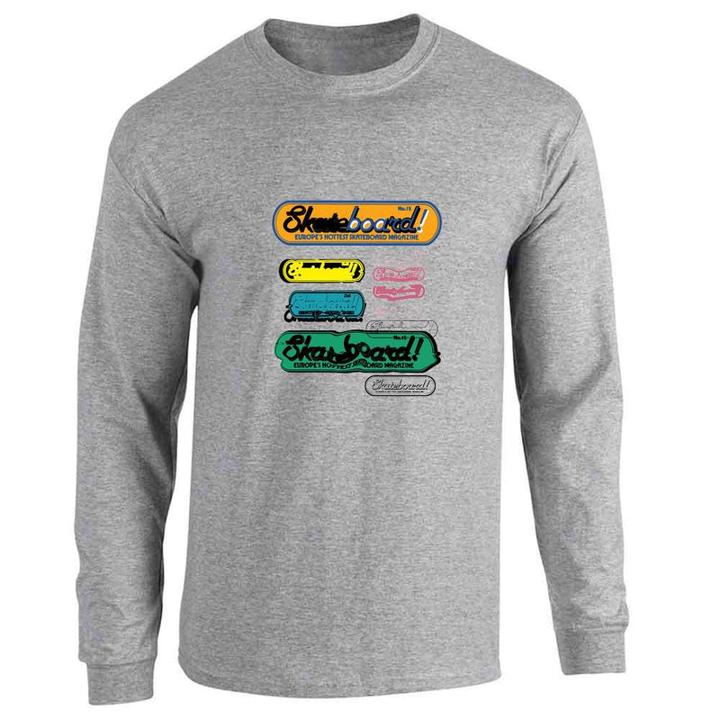 Skateboard Magazine Retro Stamp Logo Skater Long Sleeve