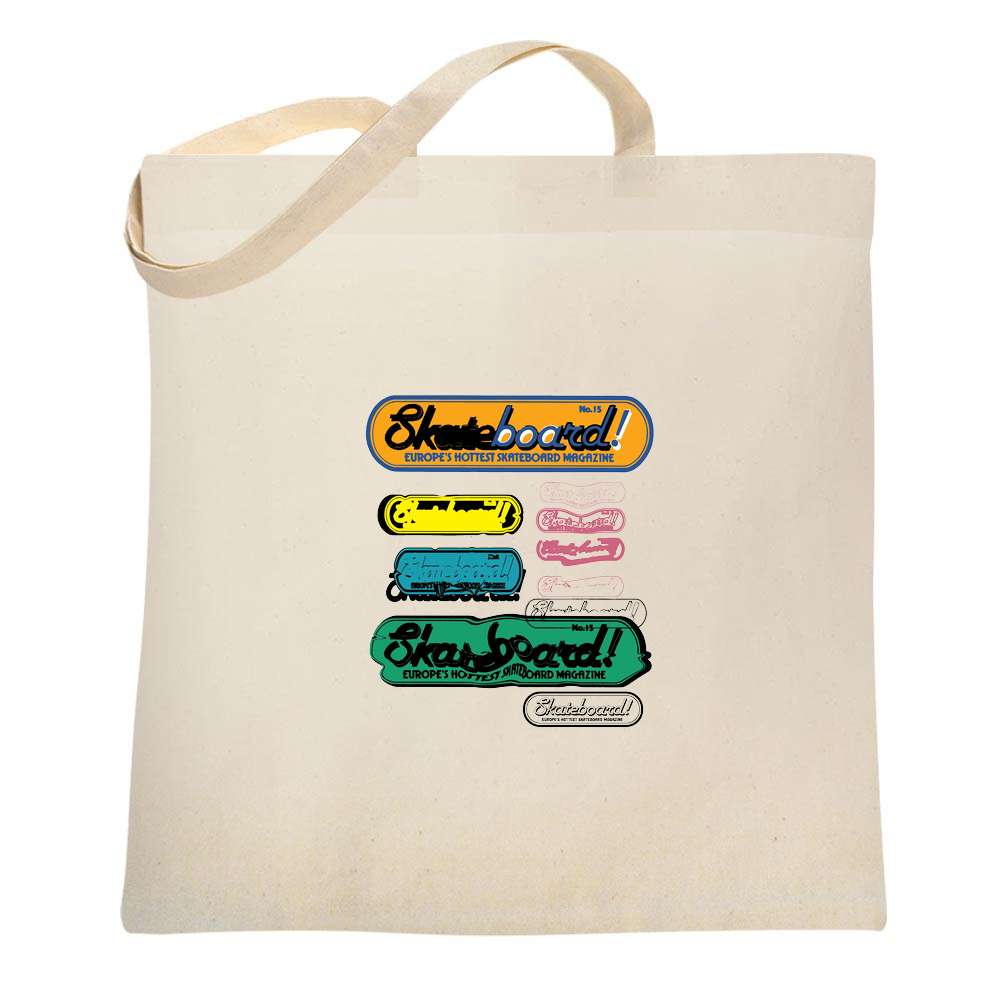 Skateboard Magazine Retro Stamp Logo Skater Tote Bag
