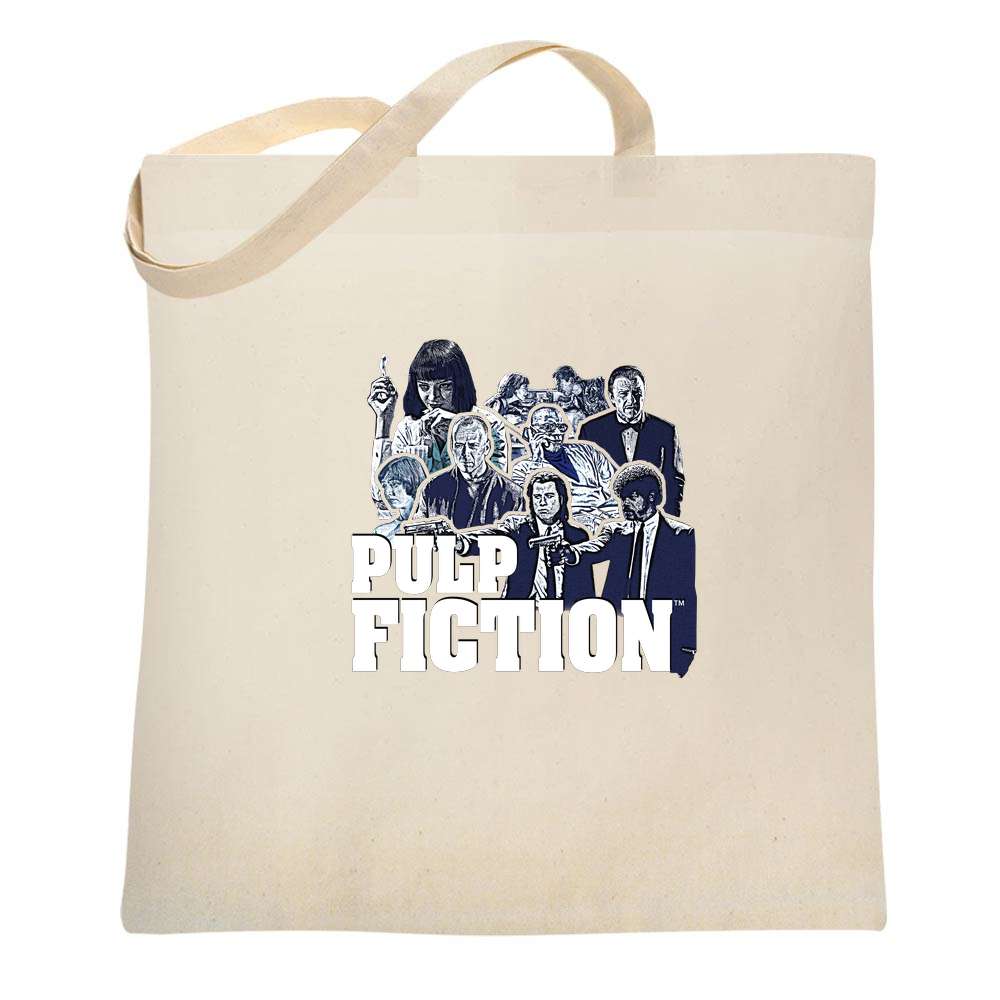 Pulp Fiction Collage Quentin Tarantino Movie Tote Bag